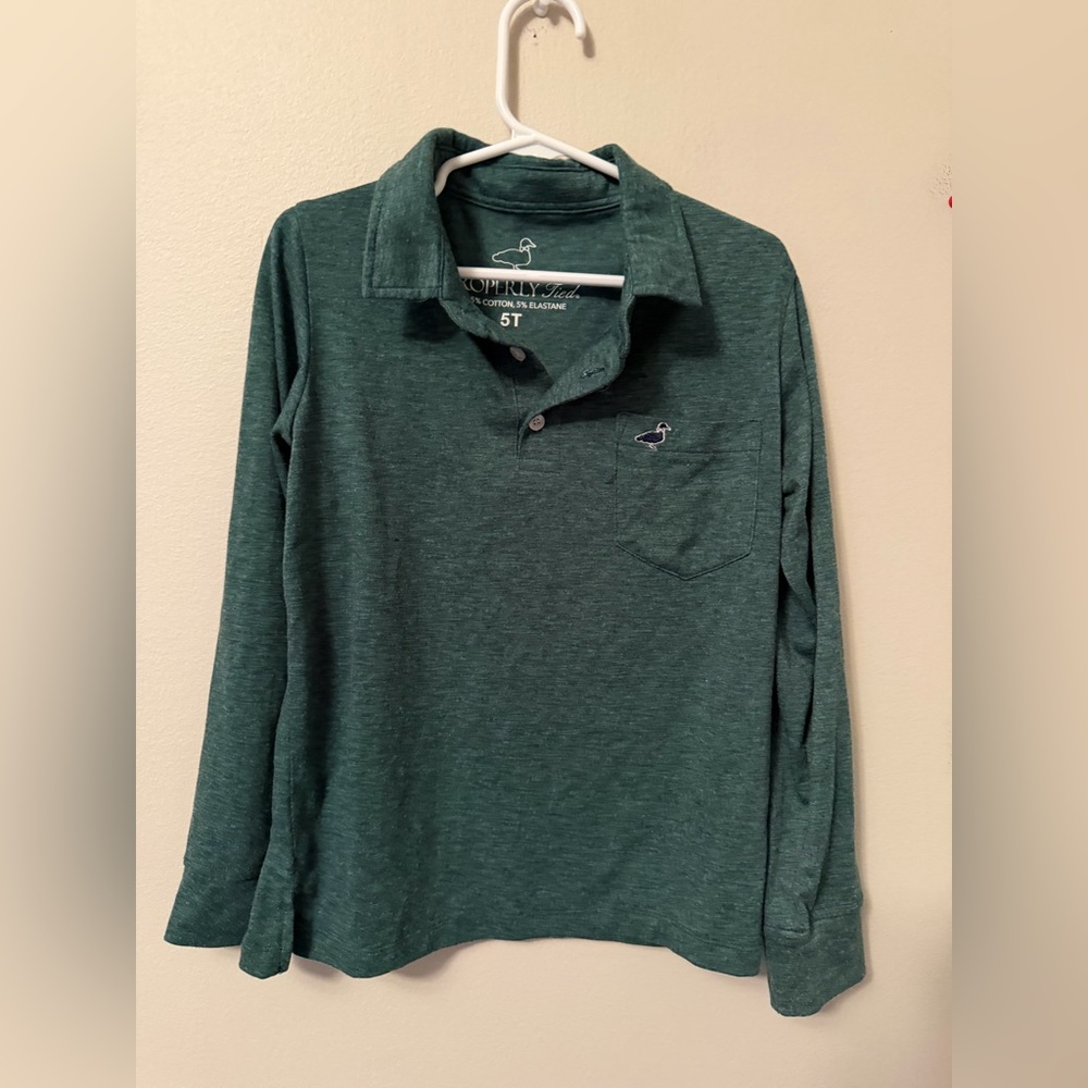 Properly Tied Green Long Sleeve Shirt